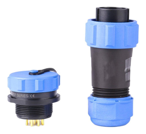 Conector Impermeable Ip68 Sp17 Macho Y Hembra Para 4 Pines