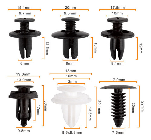 Juego De Grapas Automotrices D/6 Modelos + Extractor, 100 Pz