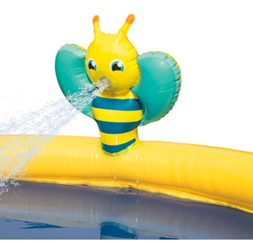 Alberca Inflable Redonda Infantil Azul Con Rociador 152 Cm