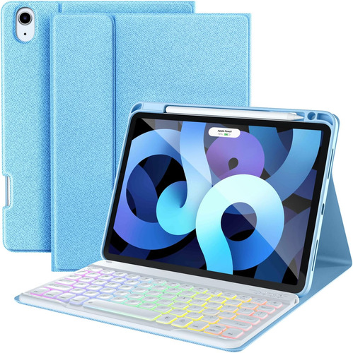 Funda C/teclado Harvopu Para iPad Air 5g/4g 10.9inch Skyblue
