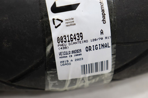 Pneu Dianteiro 120/70 R17 Honda Cb 1000r 19-23(439) (Usado)
