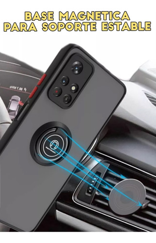 Funda Para Motorola G24 Power Uso Rudo Con Anillo Negro G24 Power