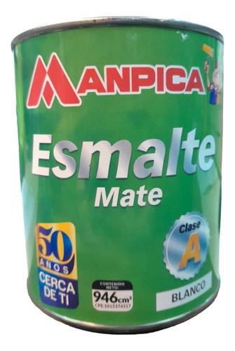 Cuarto Pintura De Esmalte Tipo A Blanco Mate Manpica