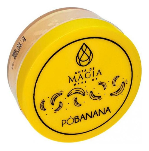 Pó Facial Banana Translúcido Textura Ultrafina Gota Magia Amarelo