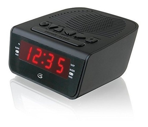 Gpx C224b Despertador Dual Amfm Radio Con Pantalla Led Roja