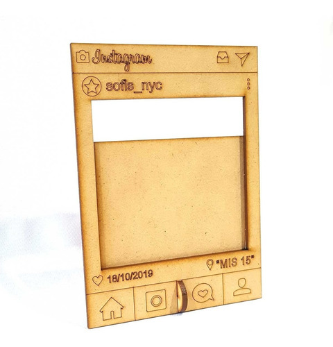 Imagen 2 de 4 de 60 Portaretratos Fibrofacil Instagram 15 Años Personalizados