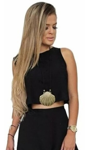 Cropped Com Renda Nas Costas Top Blusa Regata Moda 594c