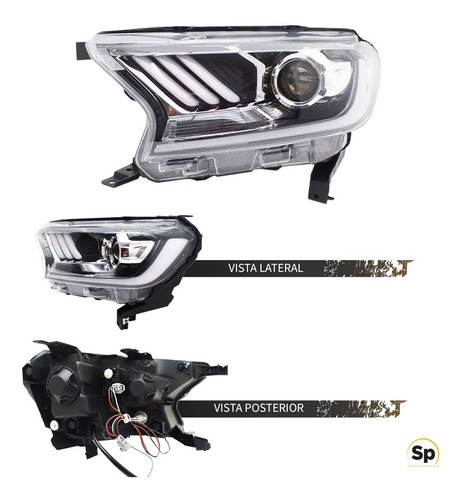 Imagen 2 de 10 de Faros Principales Ford Ranger Tipo Raptor 2019 Directo