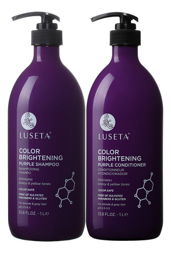 Conjunto De Shampoo E Condicionador L Luseta Color Brighteni