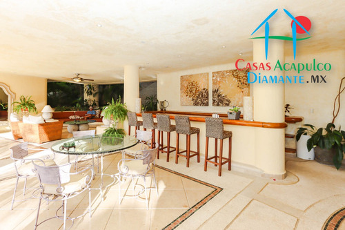 Cad Las Brisas Villa Del Sol. Terraza Con Asoleadero. Alberca Con Jacuzzi Y Palapa Con Wet Bar