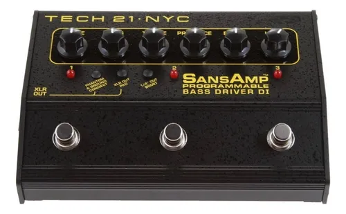 Pedal de efeito Tech 21 SansAmp Programmable Bass Driver Di Pedal de efeito Tech 21 SansAmp Programmable Bass Driver Di