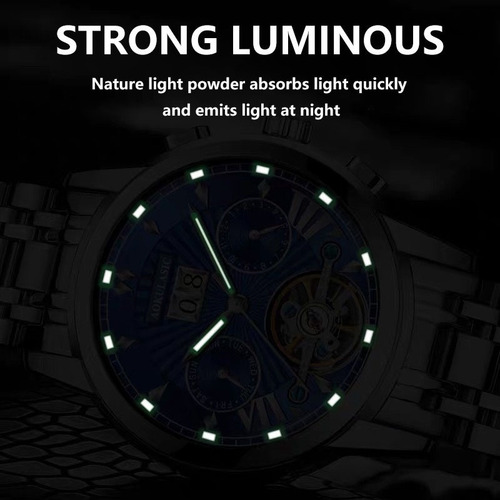Poedagar Relojes Automáticos Tourbillon Luminous Para Hombre