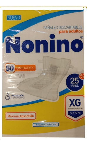 150 Pañales Nonino P/adultos Xg Extra Grande 25% + Gel