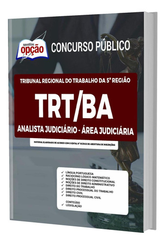 Apostila Trt Ba - Analista Judiciário - Área Judiciária