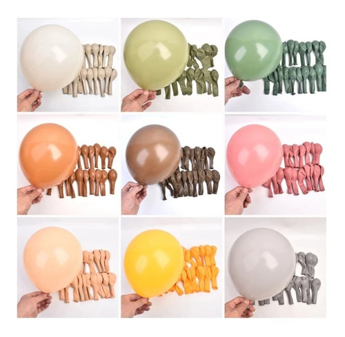 Globos Latex Colores Retro