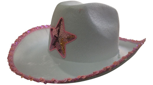 Sombrero Vaquero  Plumas Cowboy Colores Lentejuelas