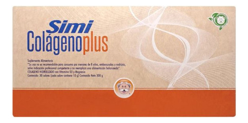 Simi Colágeno Plus Durazno 30 Sobres Magnesio Vitamina D3
