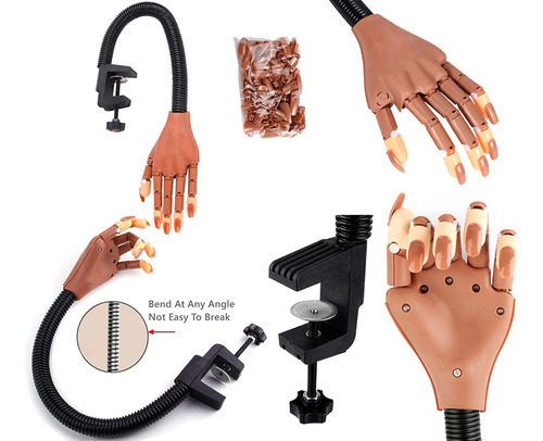 Mano De Práctica Para Uñas Acrílicas, Mano Profesional De En