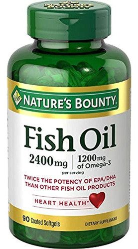 Nature`s Bounty Fish 2400 Mg Oilsoftgels 90 Ea (paquete De 2