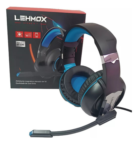 Headset Gamer Usb Audio 7.1 Com Haste Flexivel Com Led Rgb