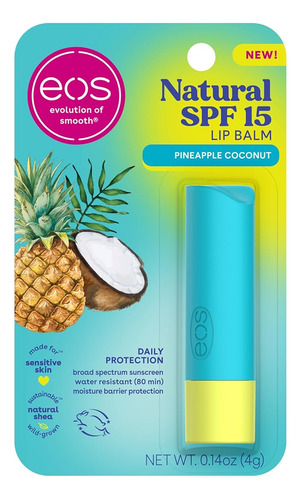 Eos Natural Spf 15 Balsamo Labial Piña Coco Tropical