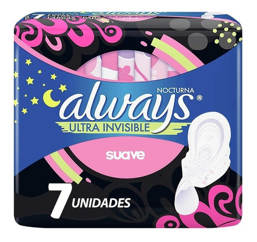 Toallas Nocturna Suaves 7 Unidades Ultra Visible Always