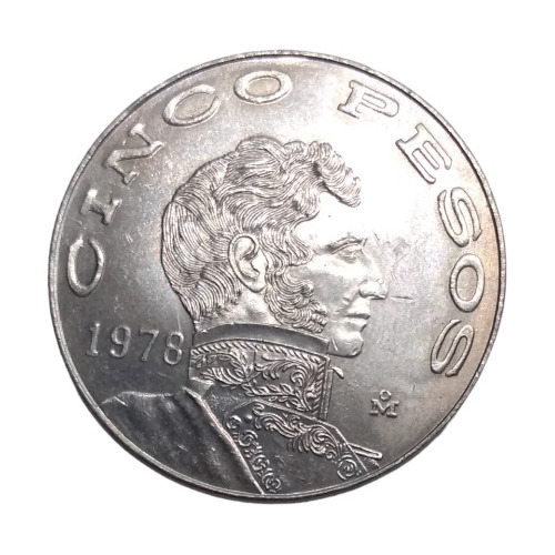 Moneda 5 Pesos Iturbide Año 1978 Nueva Envio $57