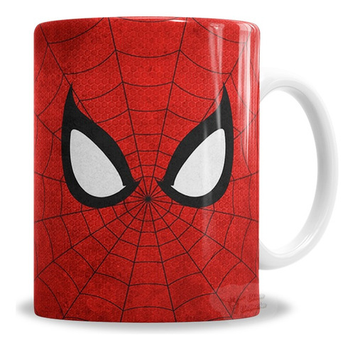 Taza De Cerámica Spiderman Máscara Tela Araña - En Caja