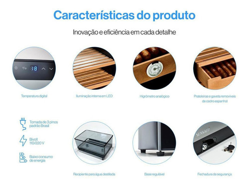 Imagem 6 de 6 de Termoumidor Para Charutos Capacidade 33l - Sn33
