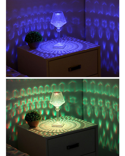 Luminária De Mesa Recarregável Diamond Touching Para Quarto