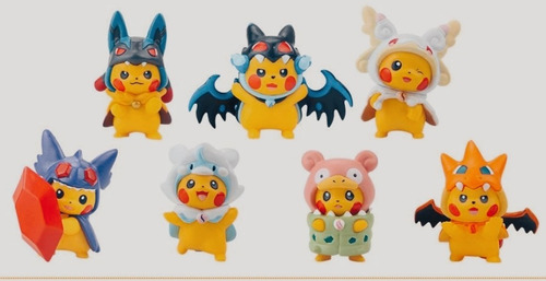 Set 7 Figuras Pokemon Pikachu Disfrazado