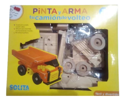 Camión Volteo Para Armar Y Pintar De Madera Y Colorear
