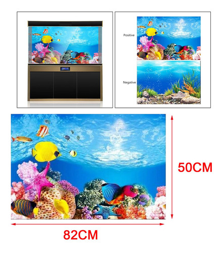 Fondo De Acuario De Doble Cara 50x82cm Tipo A - 50x82cm