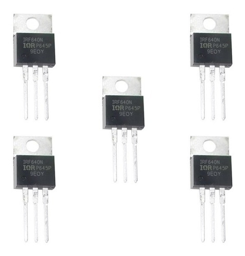 5 Unidades Transistor Irf640n Irf 640 N-fet 200v 125w Nuevos