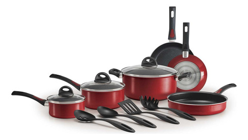 Batería De Cocina Tramontina Every Day Rojo 13pzas