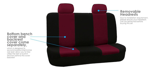 Funda De Asiento De Coche Fh Group Para Asiento Trasero D...