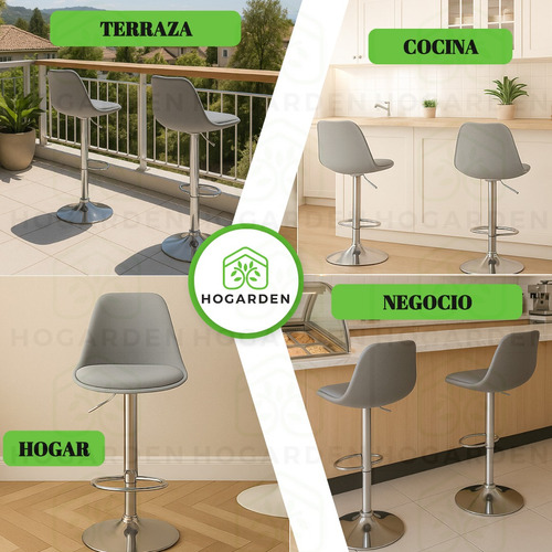 Banco Alto Eames 5 Kit Para Barra De Bar Y Cocina Moderno