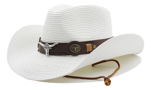 Western Cowboy Sombrero De Paja Warped Brim Sun Hat