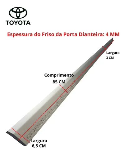 Jogo Friso Lateral Corolla Cross Pv170-0a010 Cor Original