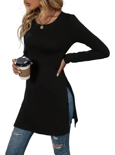 Maxi blusa manga larga sale