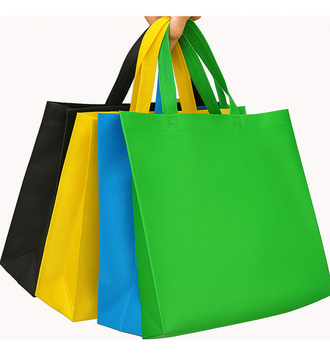 Bolsas Verticales Ecologicas 43x38x10 Polipropileno 25 Pzas Verde Lima Lisa