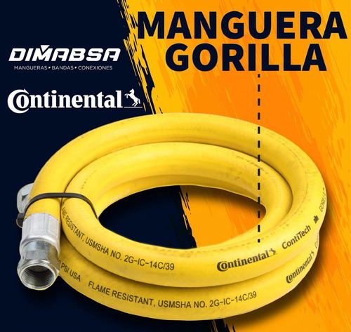 Manguera Para Gas Tipo Gorila Antiflama 3/4 X 5 Mts