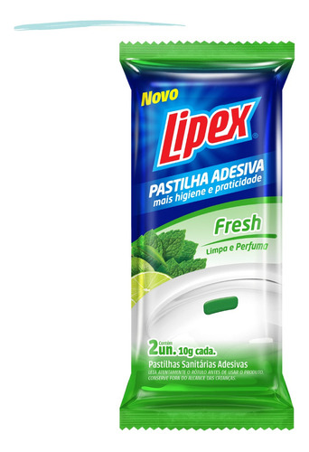 Pastilha Adesiva Pedra Sanitária Fresh Lipex Banheiro C/ 2