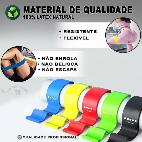, Kit 5 Faixa Elástica Super Mini Band Para Treino