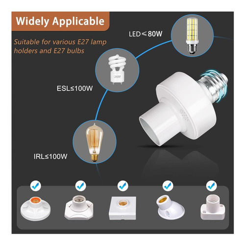 Control De Bombilla De Luz De Control Remoto, Bukeer E26 E26