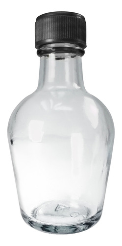 Mini Botella De Vidrio 50 Ml 1 Pz Tapa Blanca Recuerdos