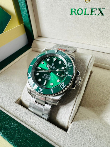 Reloj Pulsera Rolex Submariner Fondo Verde Plata Verde (Usado)