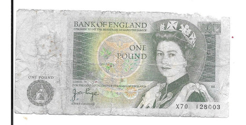 Liquido Excelente Billete De Inglaterra.  1 Pound 1979