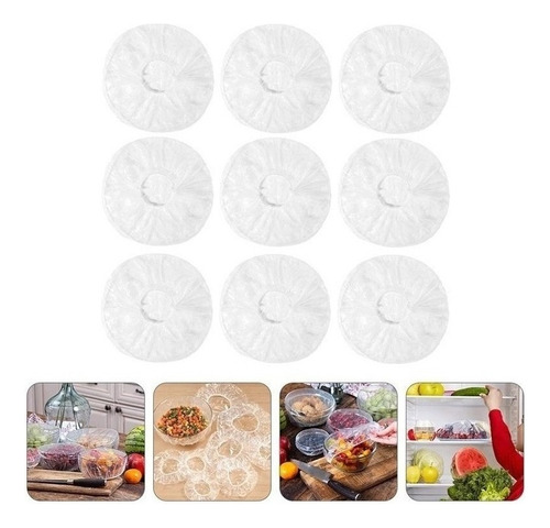 100pcs Descartável Tigela Tampa Elástica Alimentos