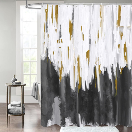 Cortinas De Ducha Abstractas Grises Degradadas Para Decoraci
